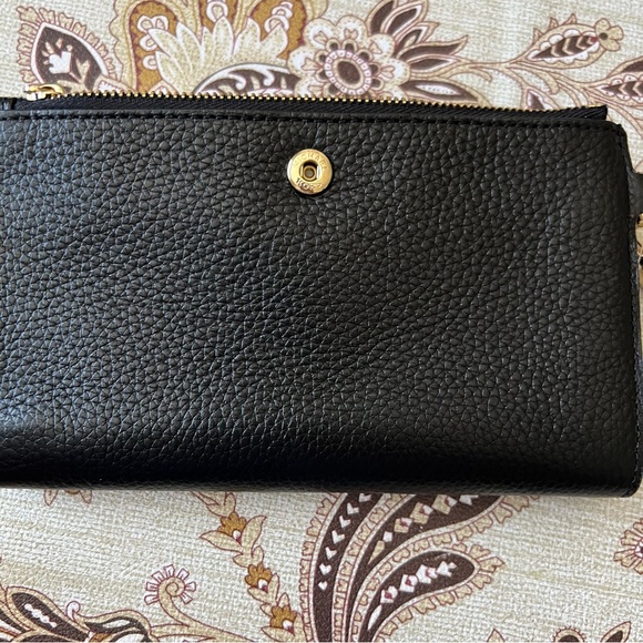 MICHAEL KORS Leather Adele Black Detachable Strap Wristlet Wallet NWT - Picture 13 of 15